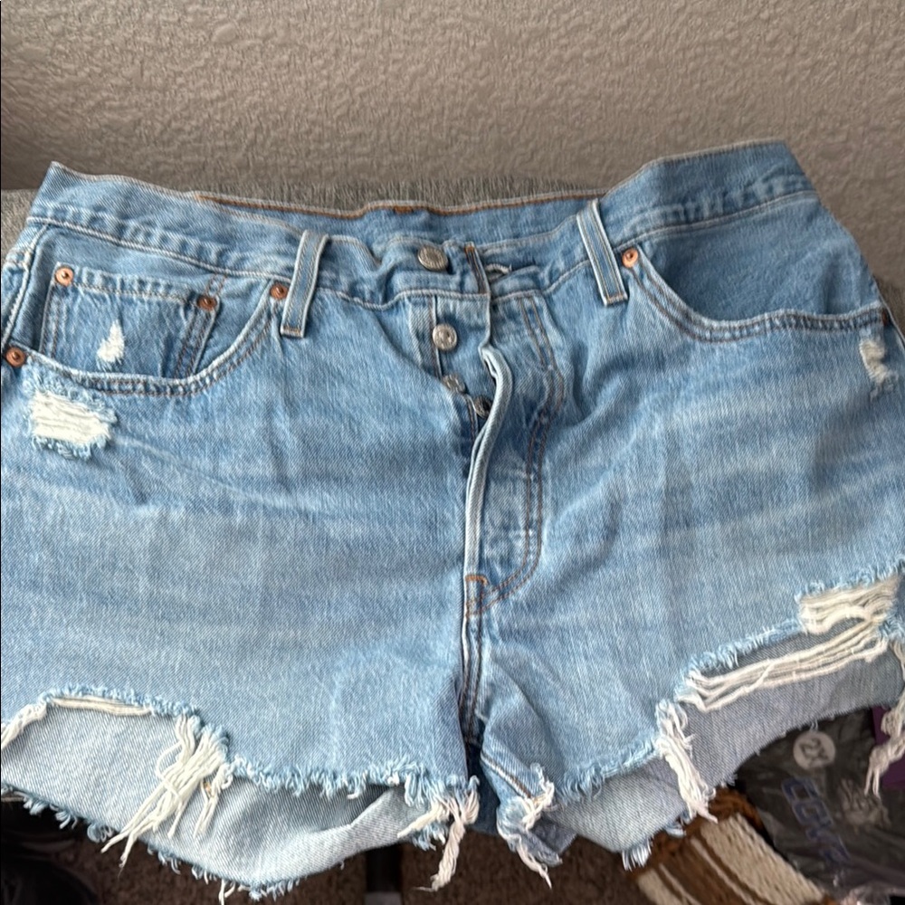 Levi's 501 Distressed Jean Shorts